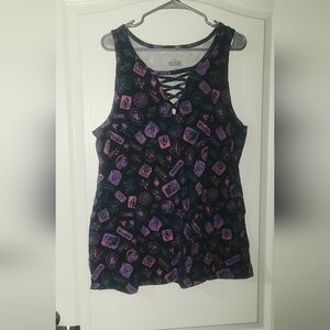 Torrid Disney Villains Purple and Black Tank Top